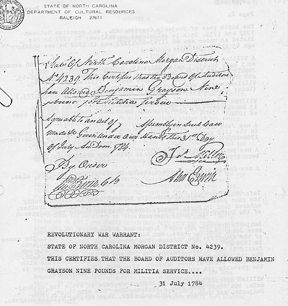 The First Two Entries Prove That Benjamin Grayson Was A Resident Of The First Two Entries Prove That Benjamin Grayson Was A Resident Of
